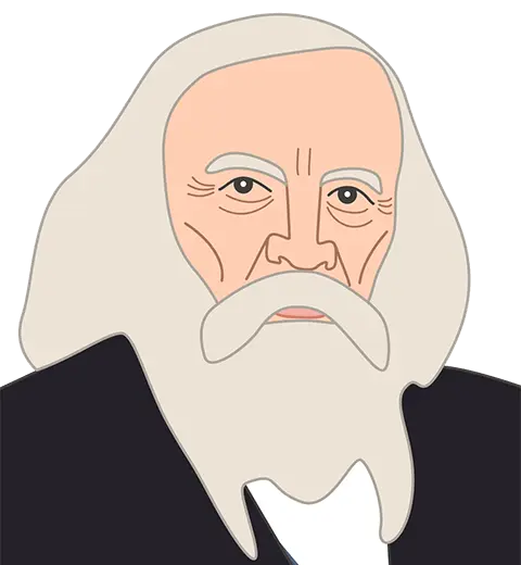 イラスト：ロシアの科学者　ドミトリ・イヴァノヴィチ・メンデレーエフ